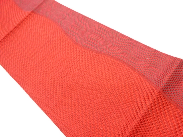 JAPANESE KIMONO / VINTAGE NAGOYA OBI / CHIKUZEN HAKATA / WOVEN CHECKERED & WAVY STRIPE